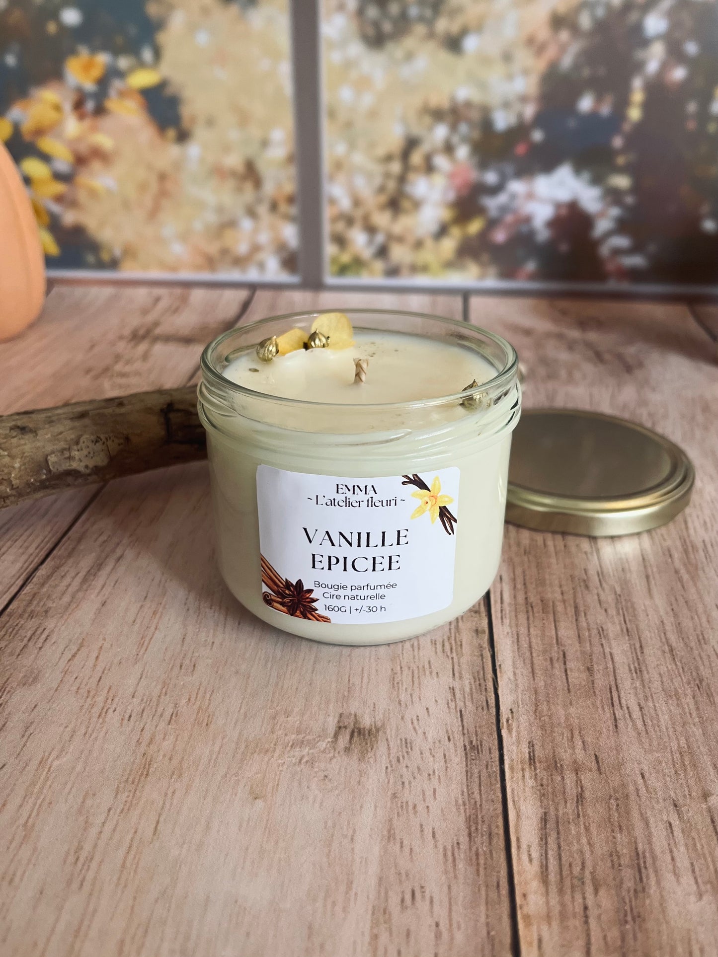 Bougie parfumée ~ Vanille épicée 160G 🍂