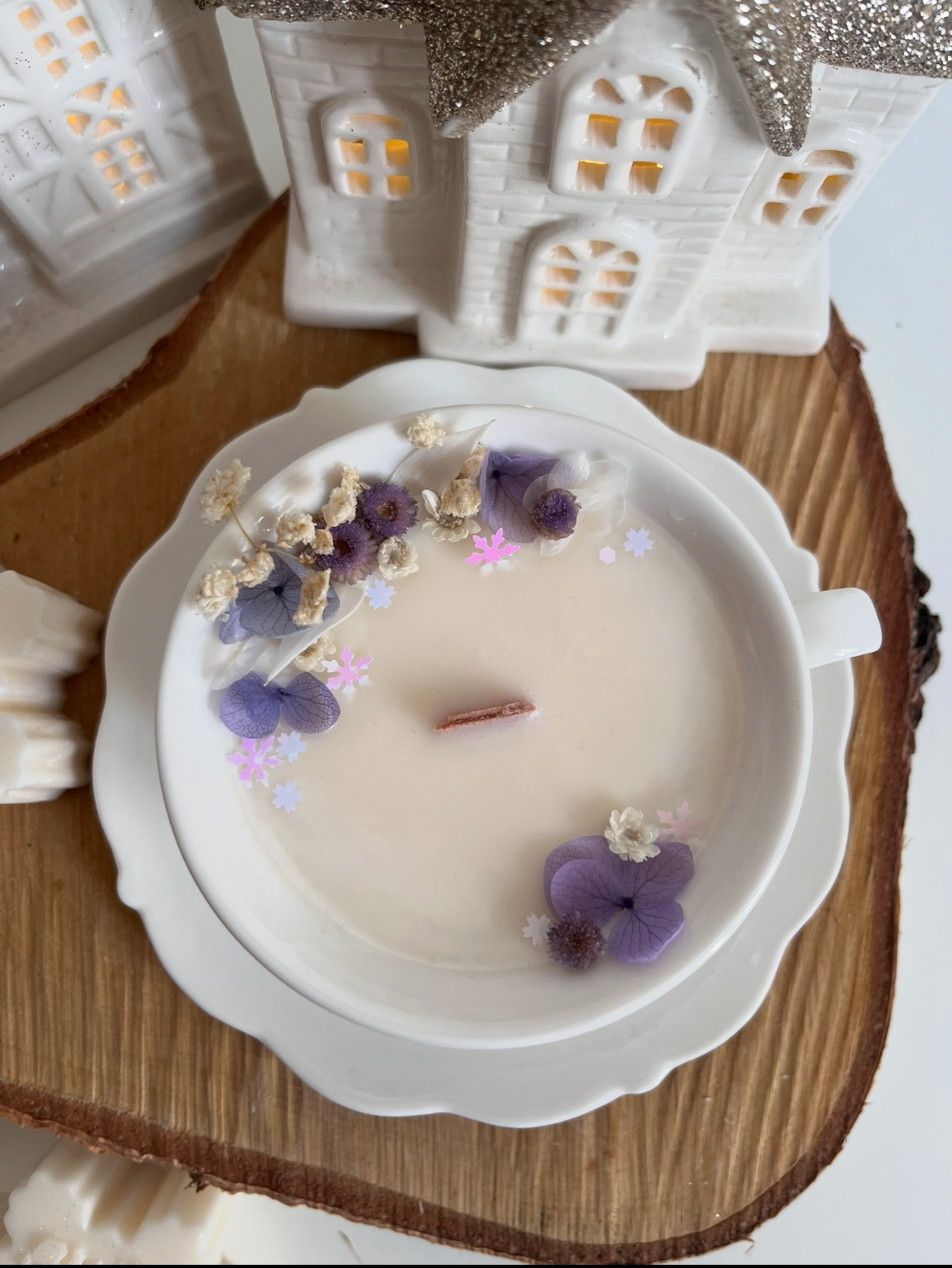 Bougie tasse porcelaine