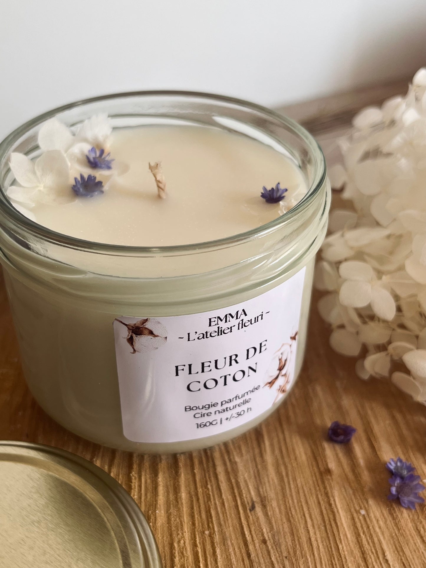 Bougie Fleur de coton 160G 🤍