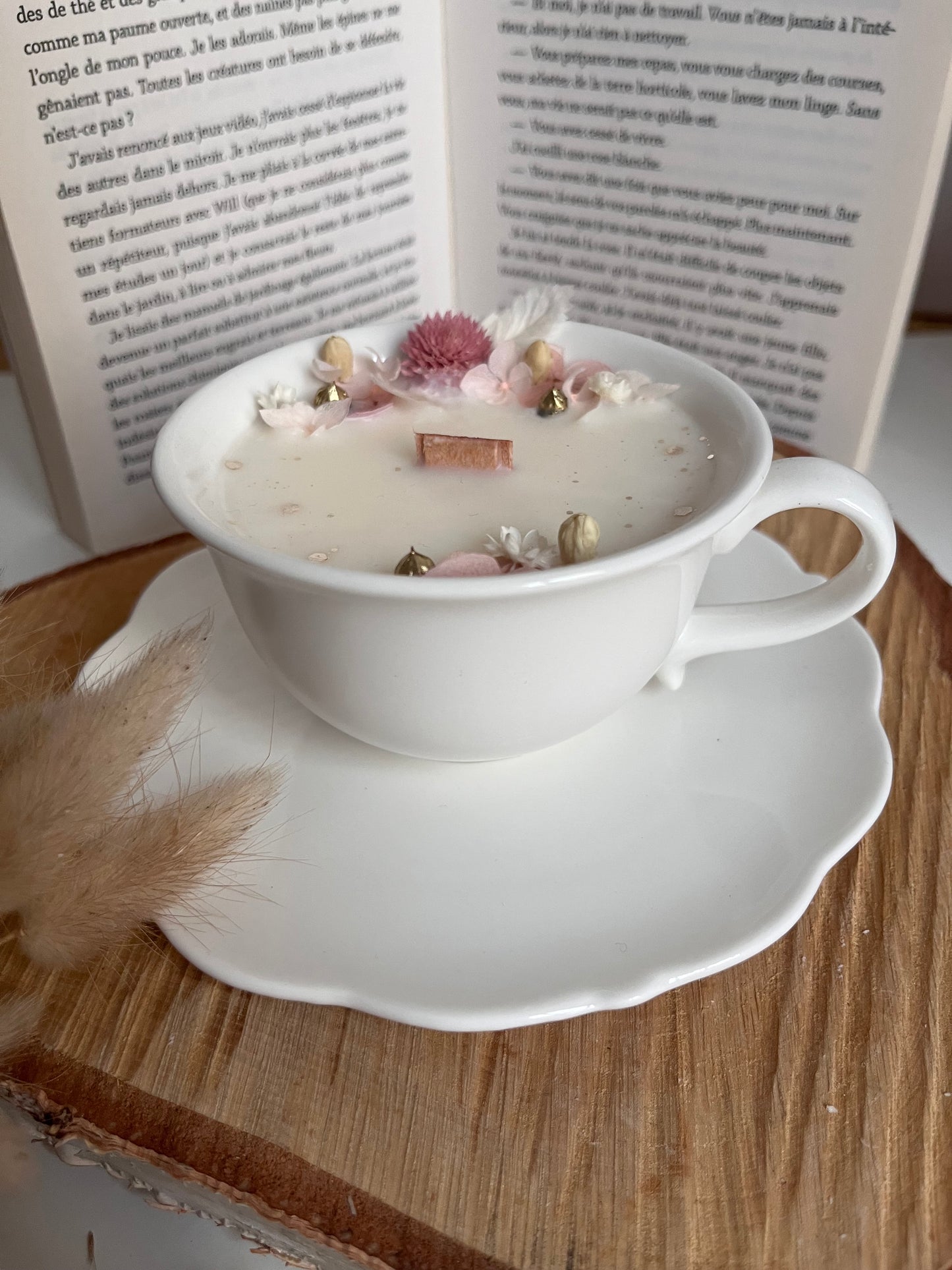 Bougie tasse porcelaine