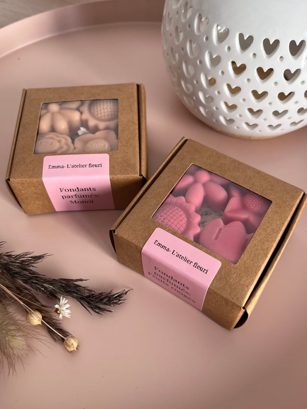 Mini coffret 4 fondants parfumés parfums aux choix