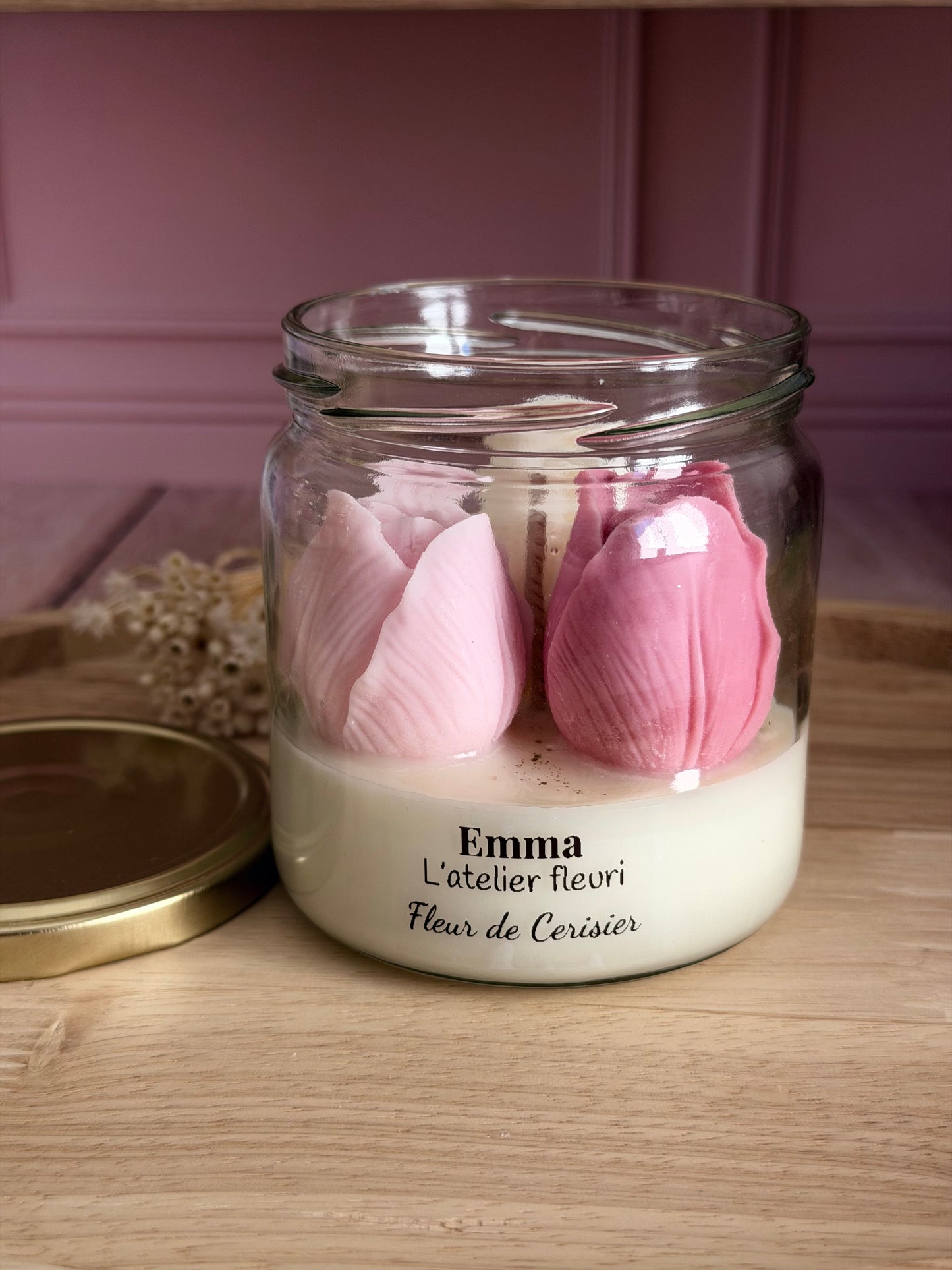 Bougie parfumée Fleur de Cerisier ~ Florale ~ 180G 🌸