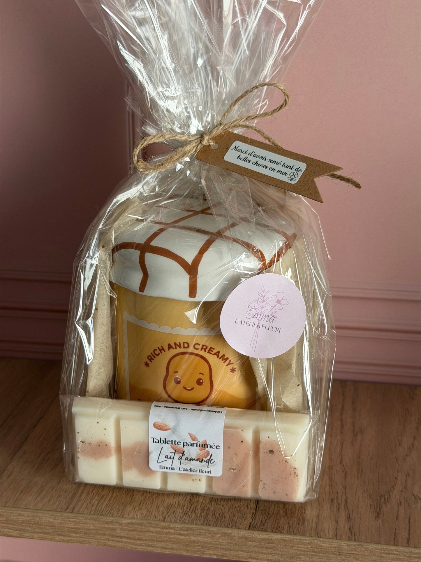 💛 Coffret Brûleur peanut butter 🥜+ Tablette parfumée Lait d’amande ~ Édition fin d’année scolaire ✏️