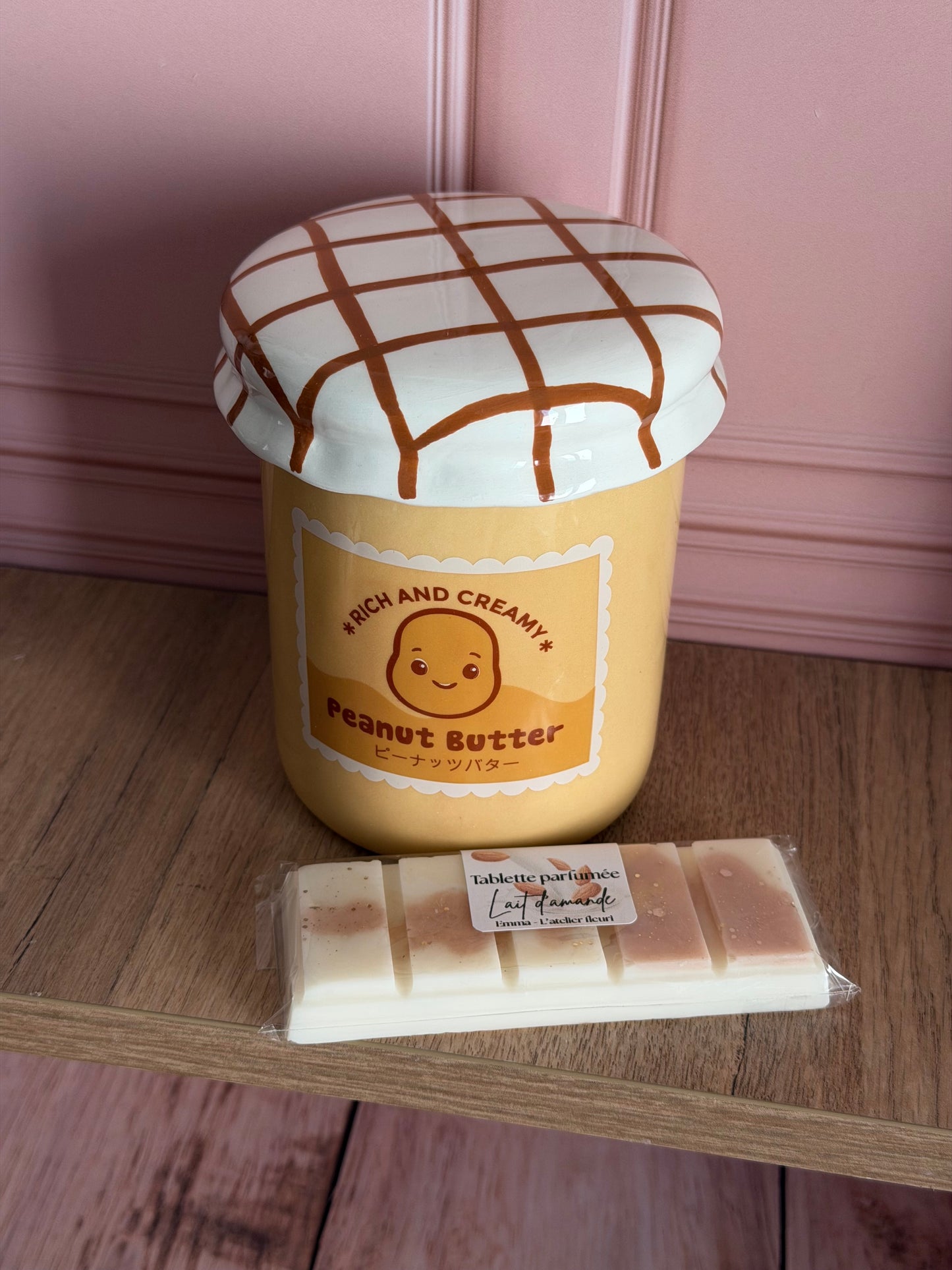 💛 Coffret Brûleur peanut butter 🥜+ Tablette parfumée Lait d’amande ~ Édition fin d’année scolaire ✏️