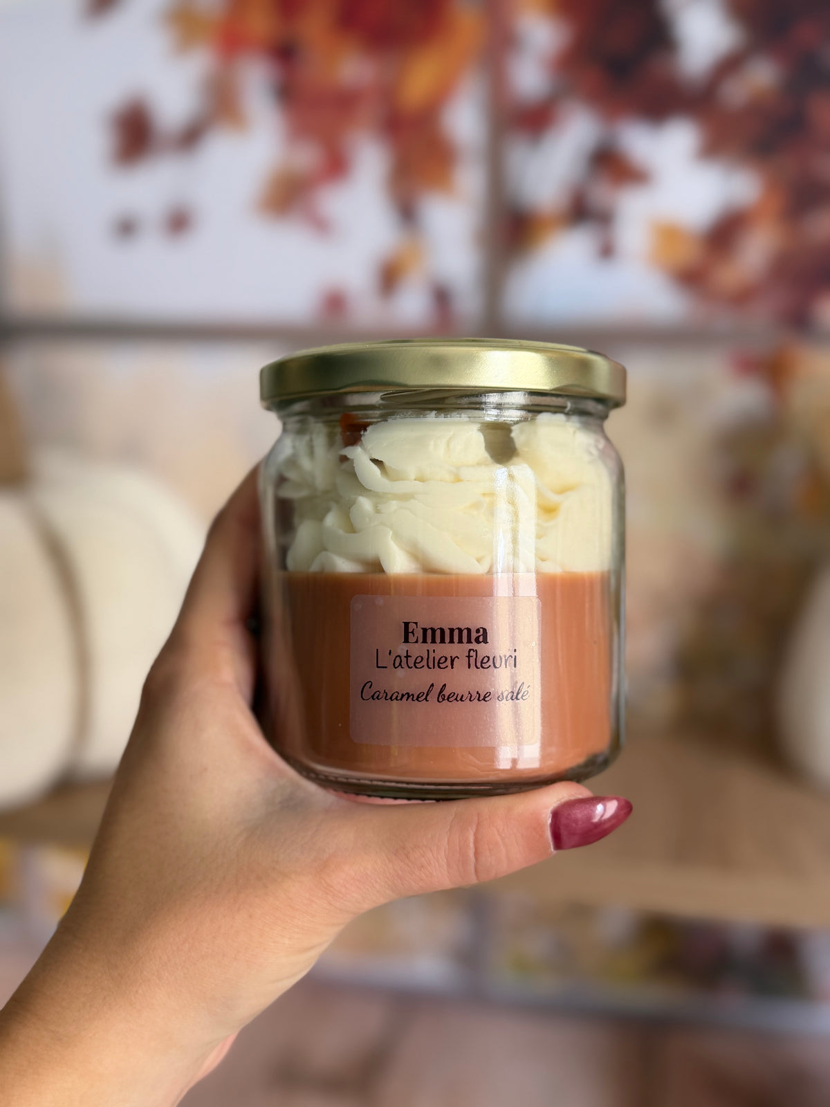 Bougie gourmande ~ Parfum Caramel beurre salé ~ 250G