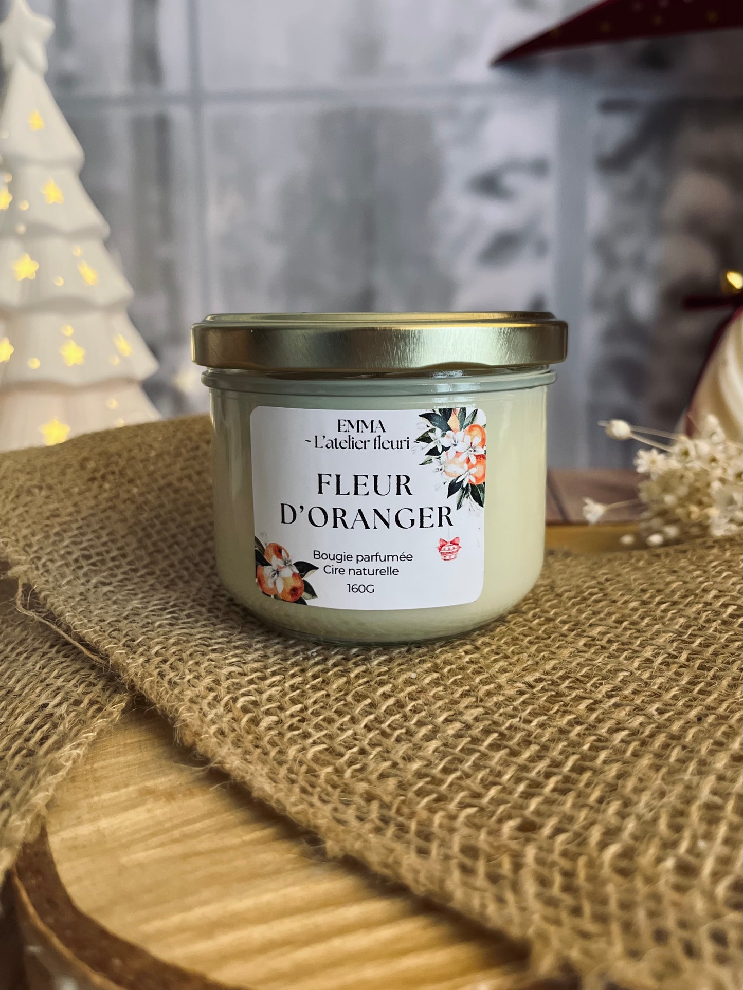Bougie parfumée ~ Fleur d’oranger ~ 160G