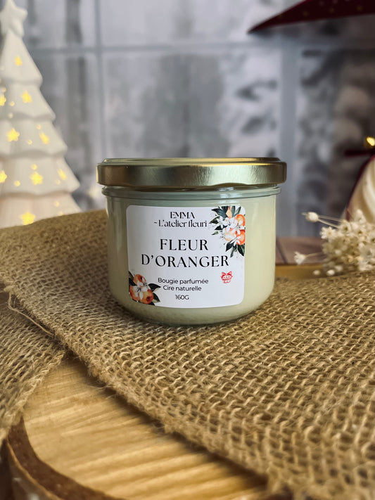 Bougie parfumée ~ Fleur d’oranger ~ 160G