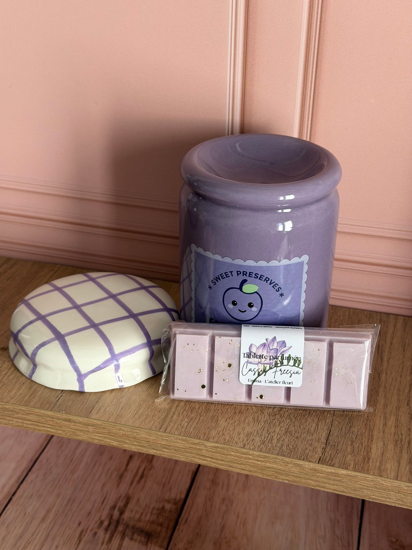 💜 Coffret Brûleur raisin 🍇 + Tablette parfumée Cassis ~ Édition fin d’année scolaire ✏️