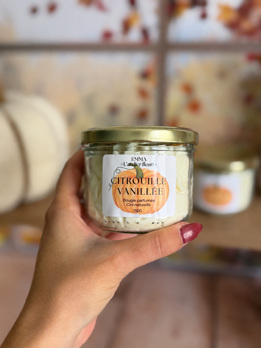 Bougie Chantilly ~ Parfum Citrouille vanillée ~ 150G 🎃
