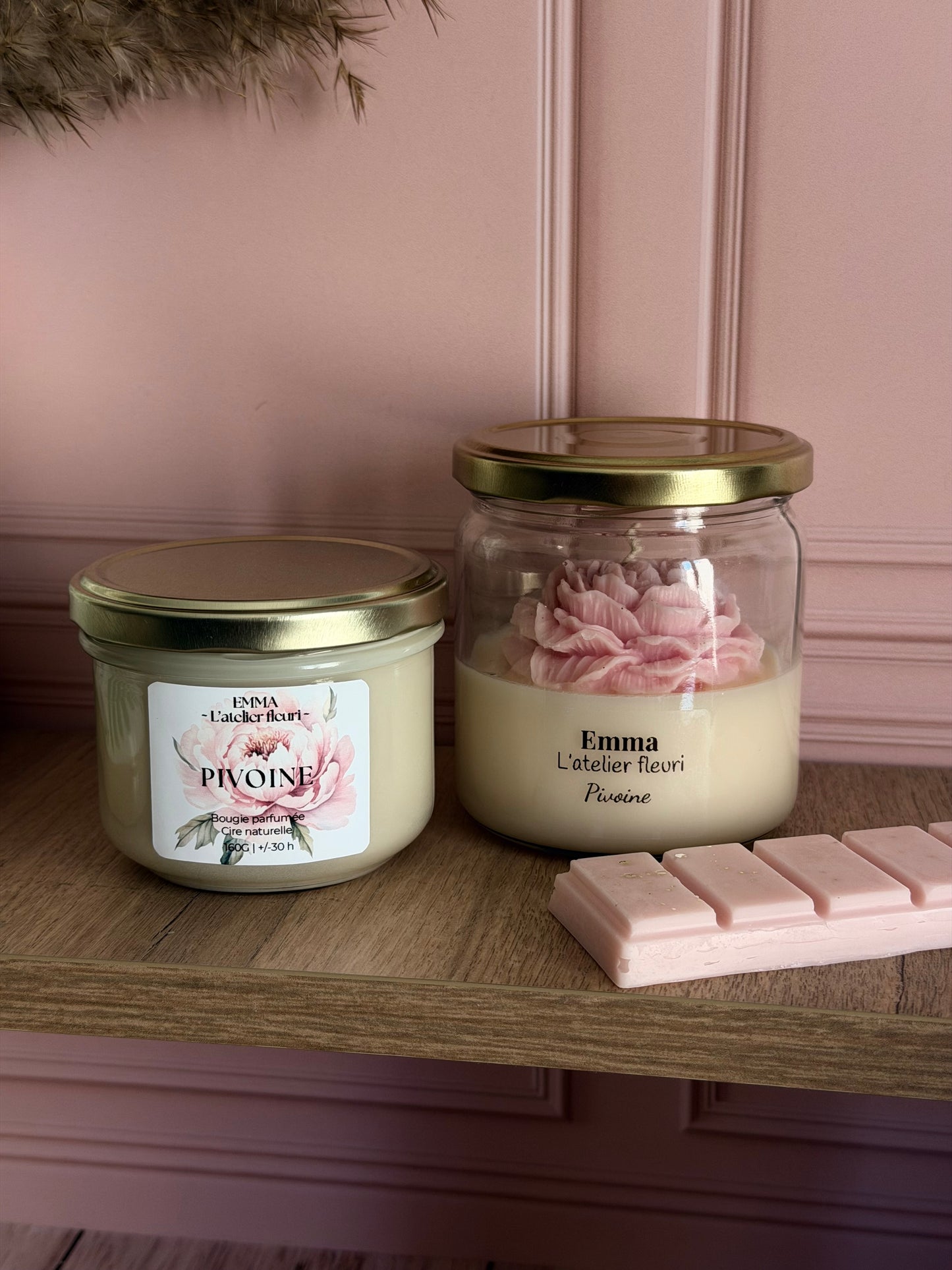 Bougie parfumée Pivoine ~ Classique ~ 160G 🌸