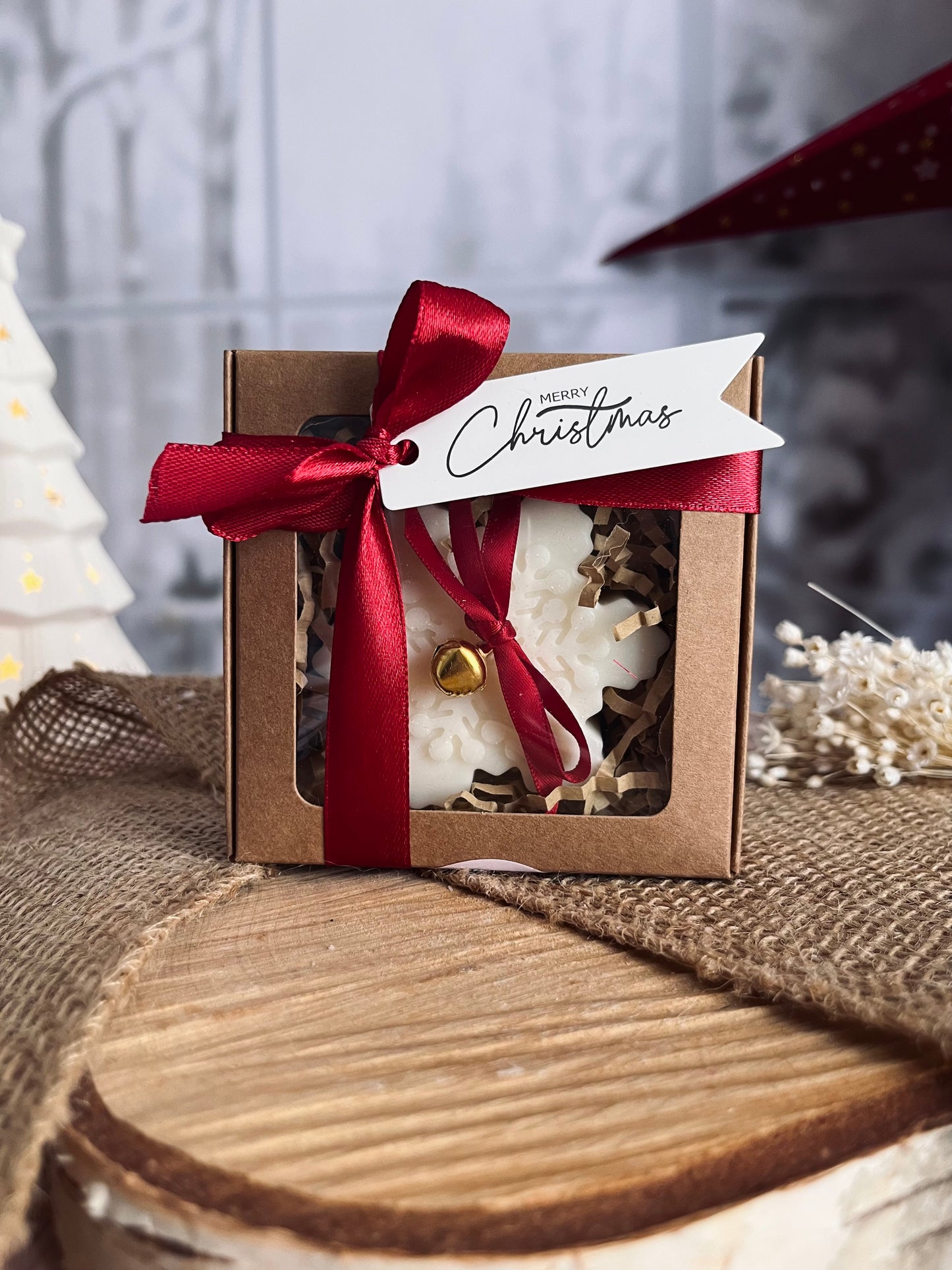 Bougie Flocon de Noël ~ Fleur de coton 70G ❄️