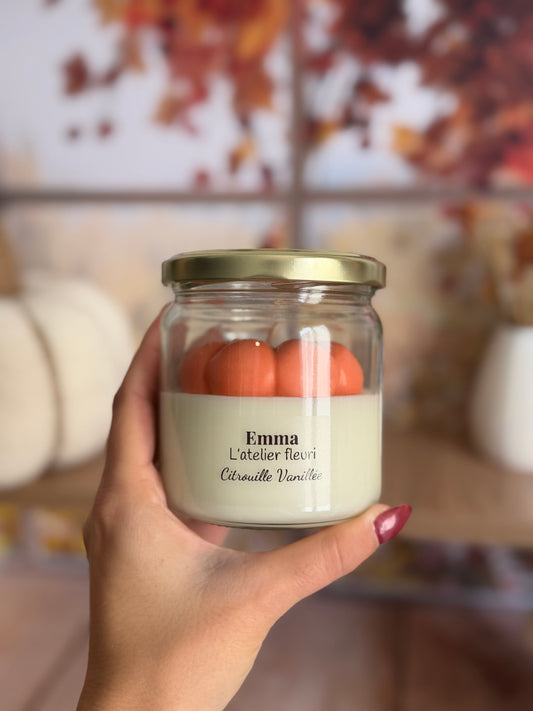 Bougie Citrouille ~ Parfum Citrouille vanillée ~  220G 🎃