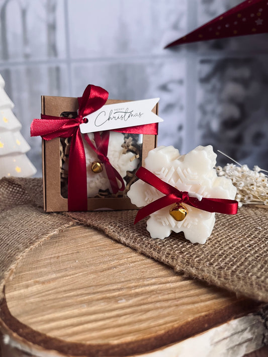 Bougie Flocon de Noël ~ Fleur de coton 70G ❄️