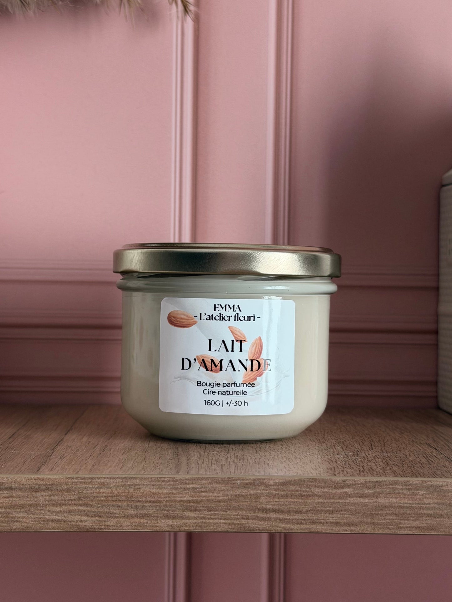 Bougie parfumée Lait d’amande ~ Classique ~ 160G 🥛