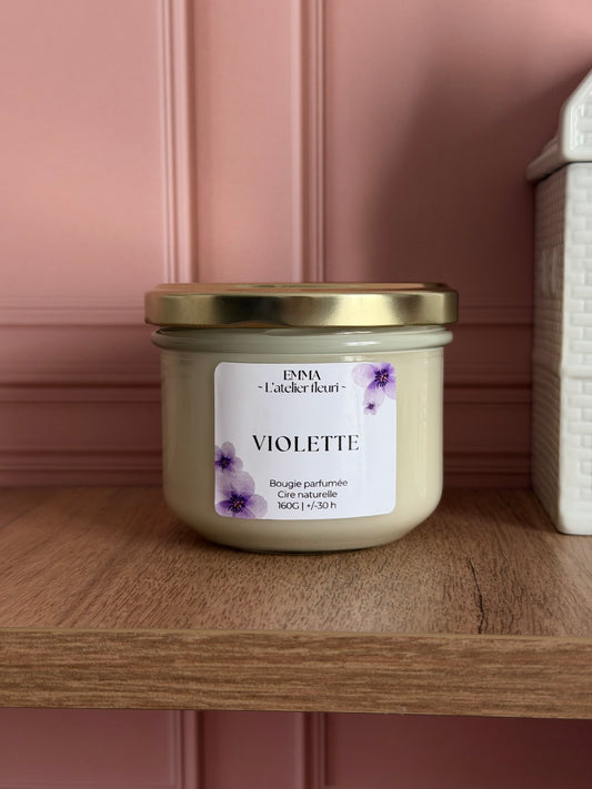 Bougie parfumée Violette ~ Classique ~ 160G 💜