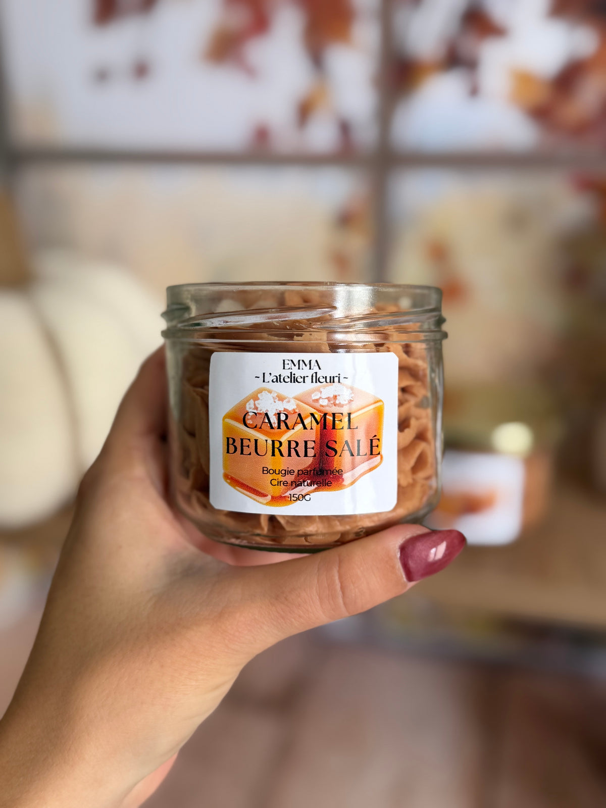 Bougie Chantilly ~ Parfum Caramel beurre salé ~ 150G