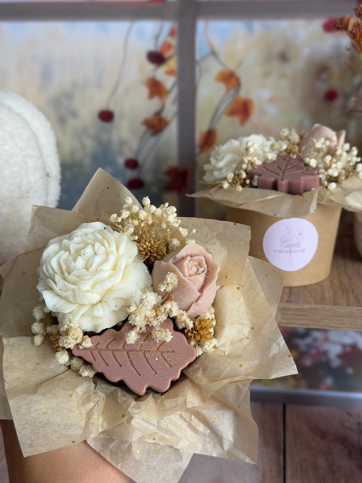 Mini bouquet Automne  ~ Parfum Caramel Beurre salé 60G