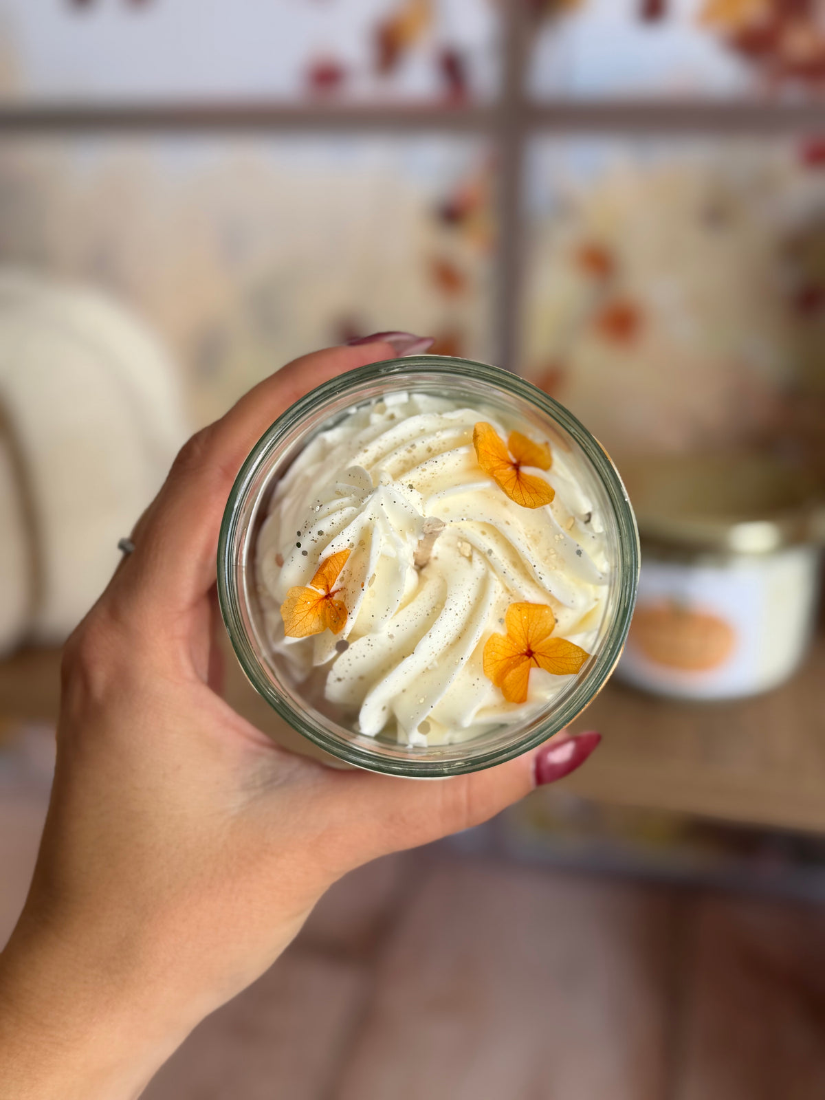 Bougie Chantilly ~ Parfum Citrouille vanillée ~ 150G 🎃