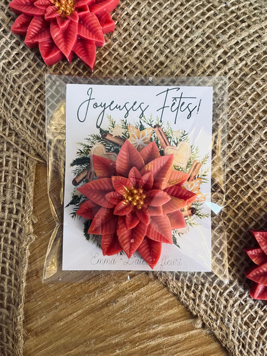 Fondant Fleur de Noël à offrir ~ Parfum Pain d'épice ~ 10G