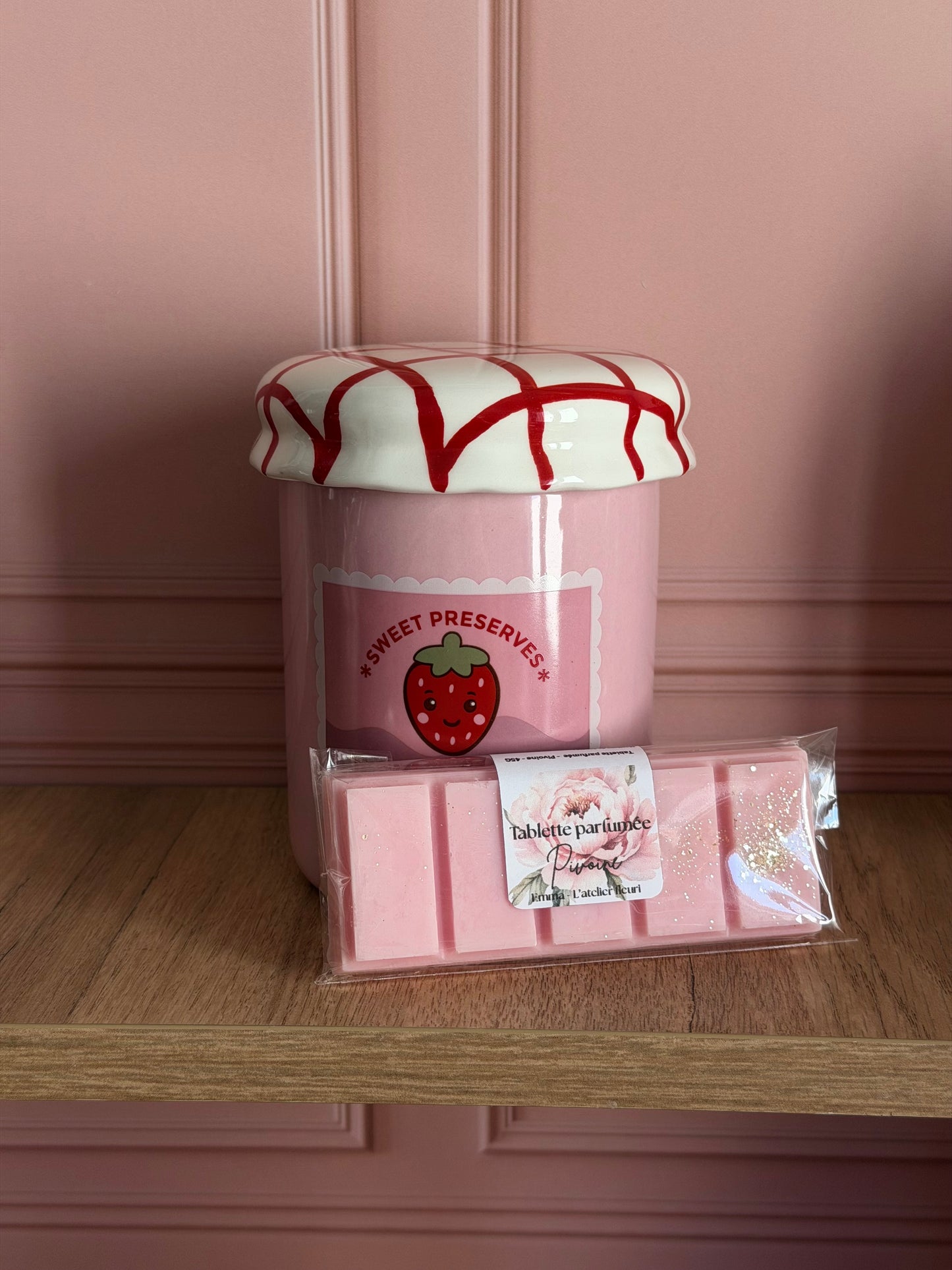 🩷 Coffret Brûleur fraise 🍓 + Tablette parfumée pivoine ~ Édition fin d’année scolaire ✏️