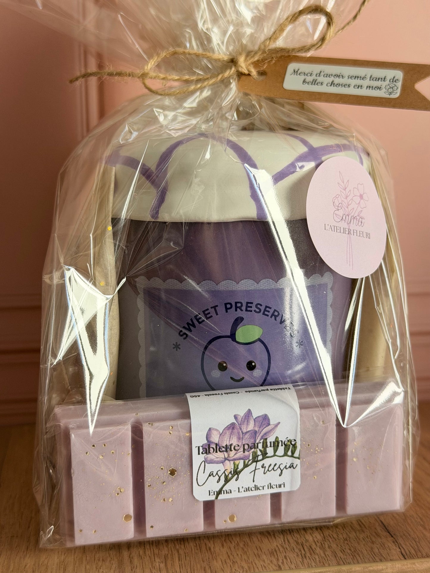 💜 Coffret Brûleur raisin 🍇 + Tablette parfumée Cassis ~ Édition fin d’année scolaire ✏️
