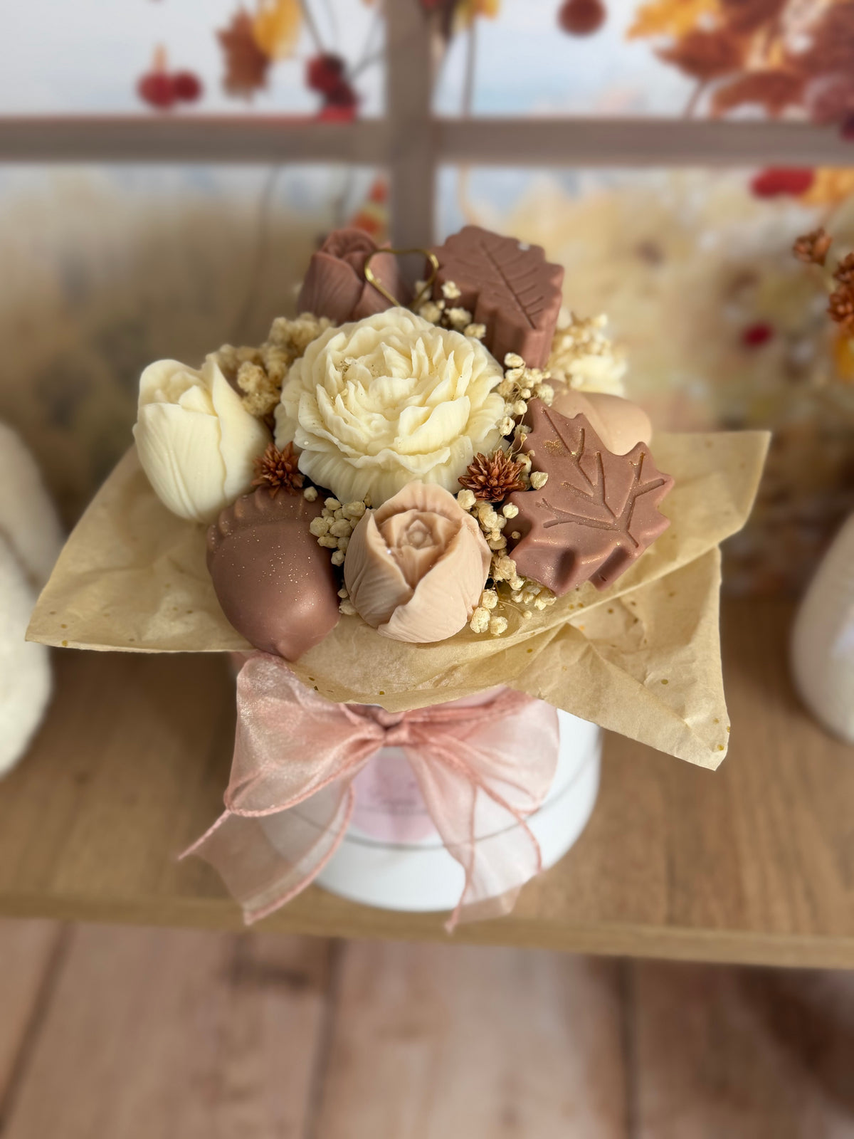 Bouquet Automne  ~ Parfum Caramel Beurre salé ou Fleur de coton 250G