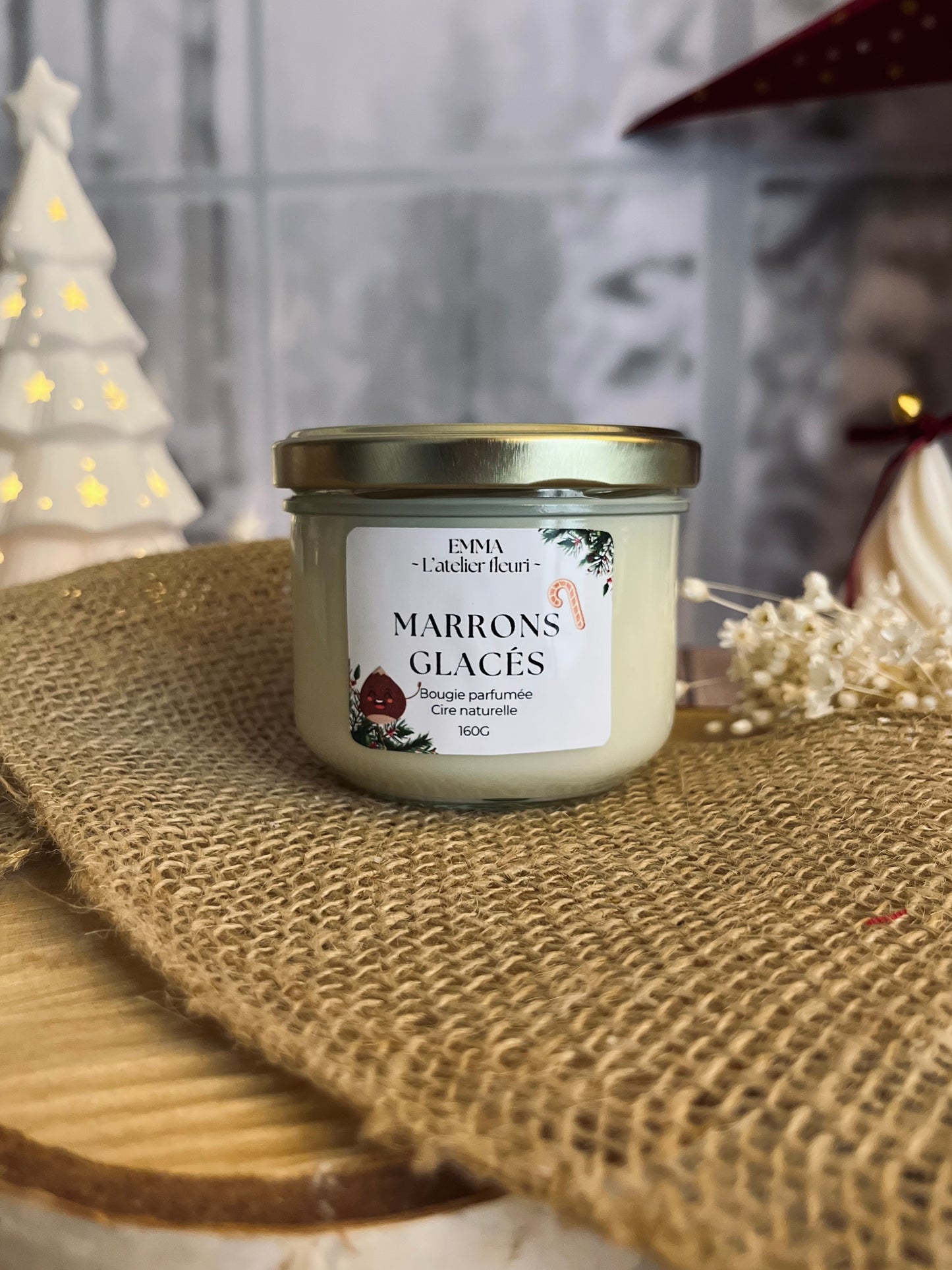 Bougie parfumée ~ Marrons glacés ~ 160G