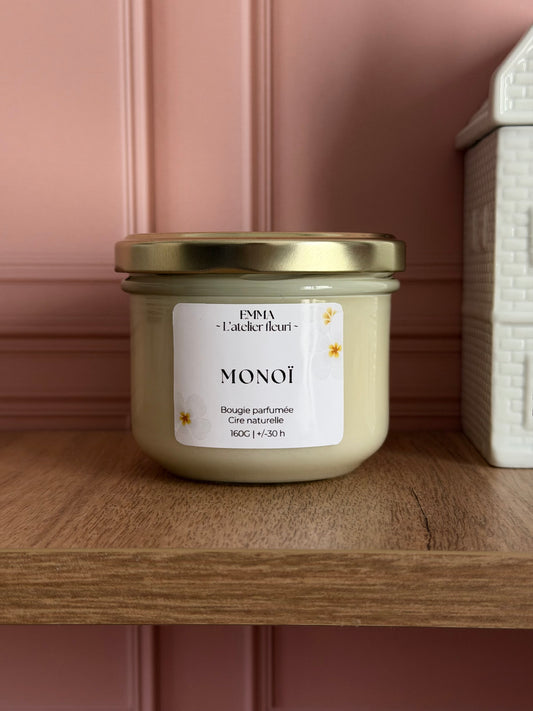 Bougie parfumée Monoï ~ Classique ~ 160G 🌼
