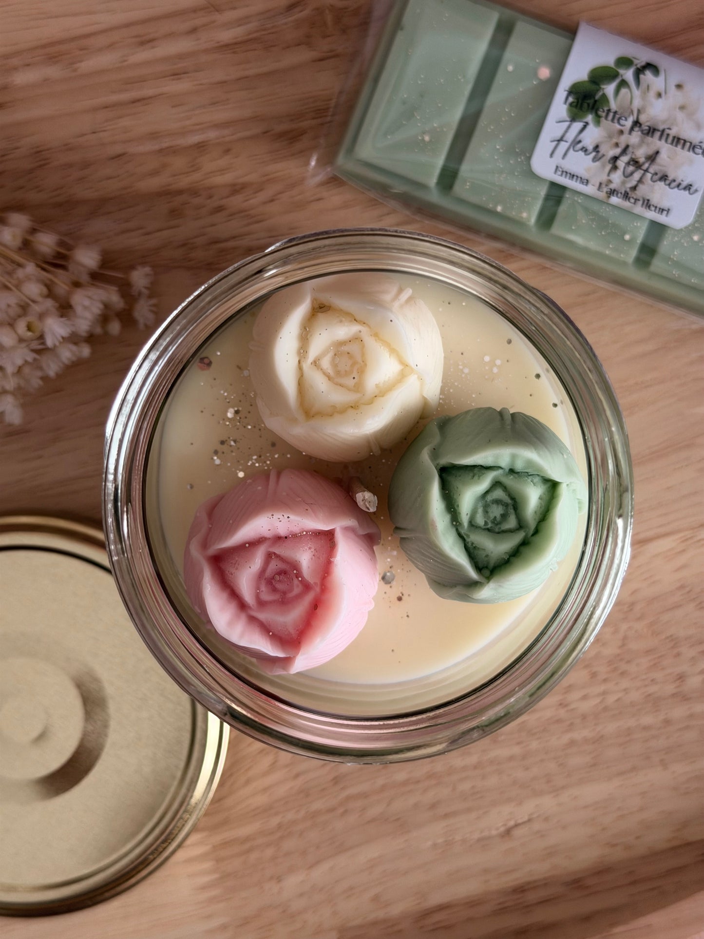 Bougie parfumée Fleur d’Acacia ~ Florale ~ 180G 🍏