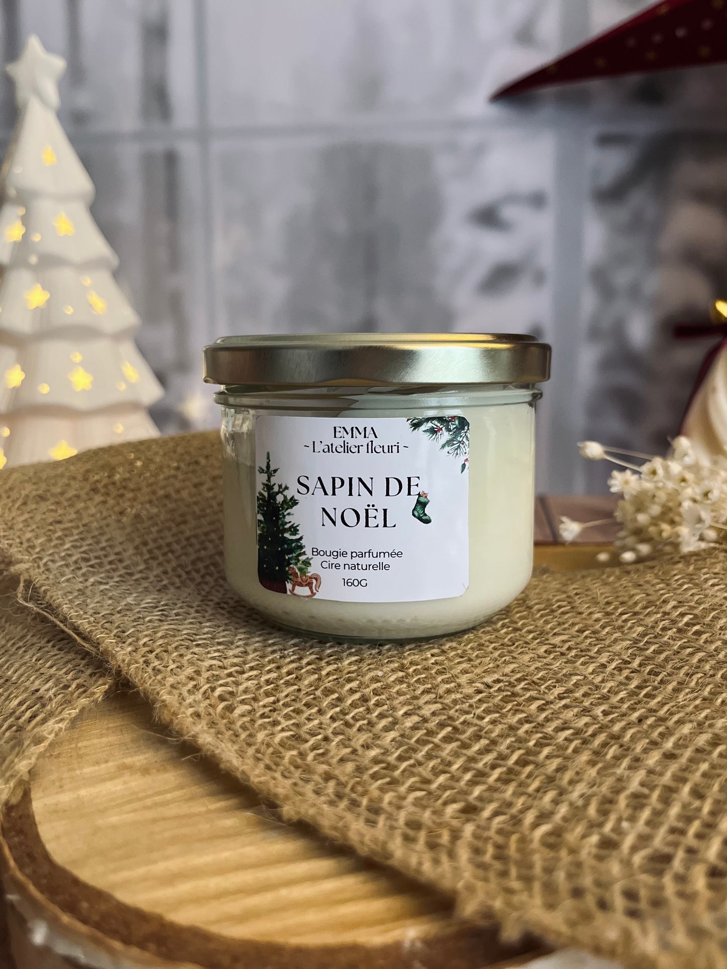 Bougie parfumée ~ Sapin de Noël ~ 160G