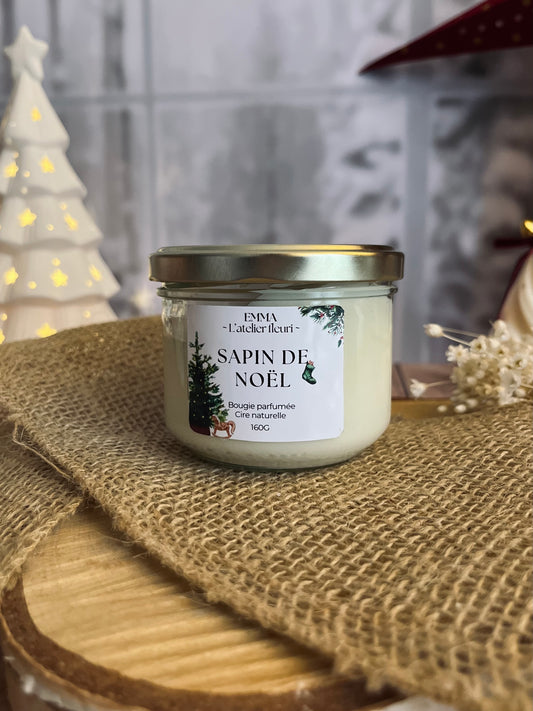 Bougie parfumée ~ Sapin de Noël ~ 160G