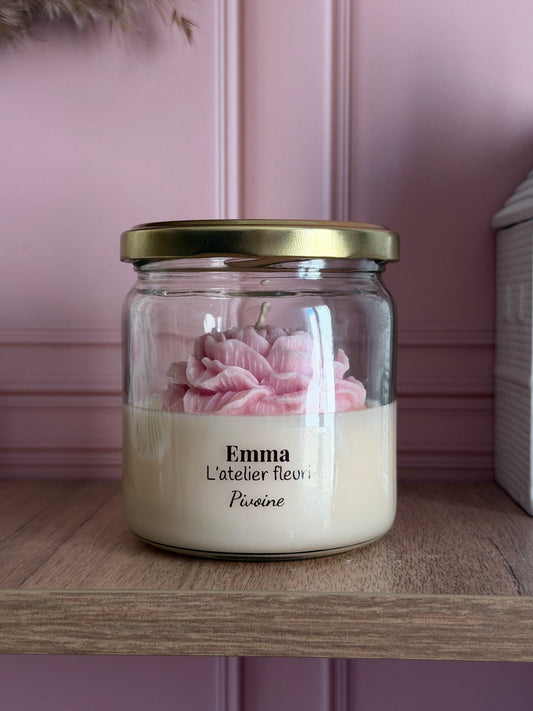 Bougie parfumée Pivoine ~Florale ~ 180G 🌸