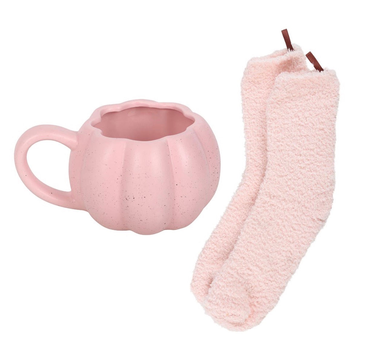 Mug + Chaussettes ~ Citrouille rose