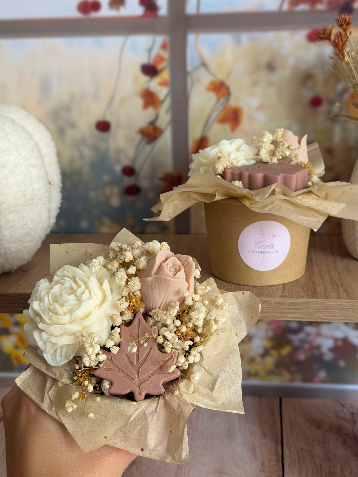 Mini bouquet Automne  ~ Parfum Caramel Beurre salé 60G