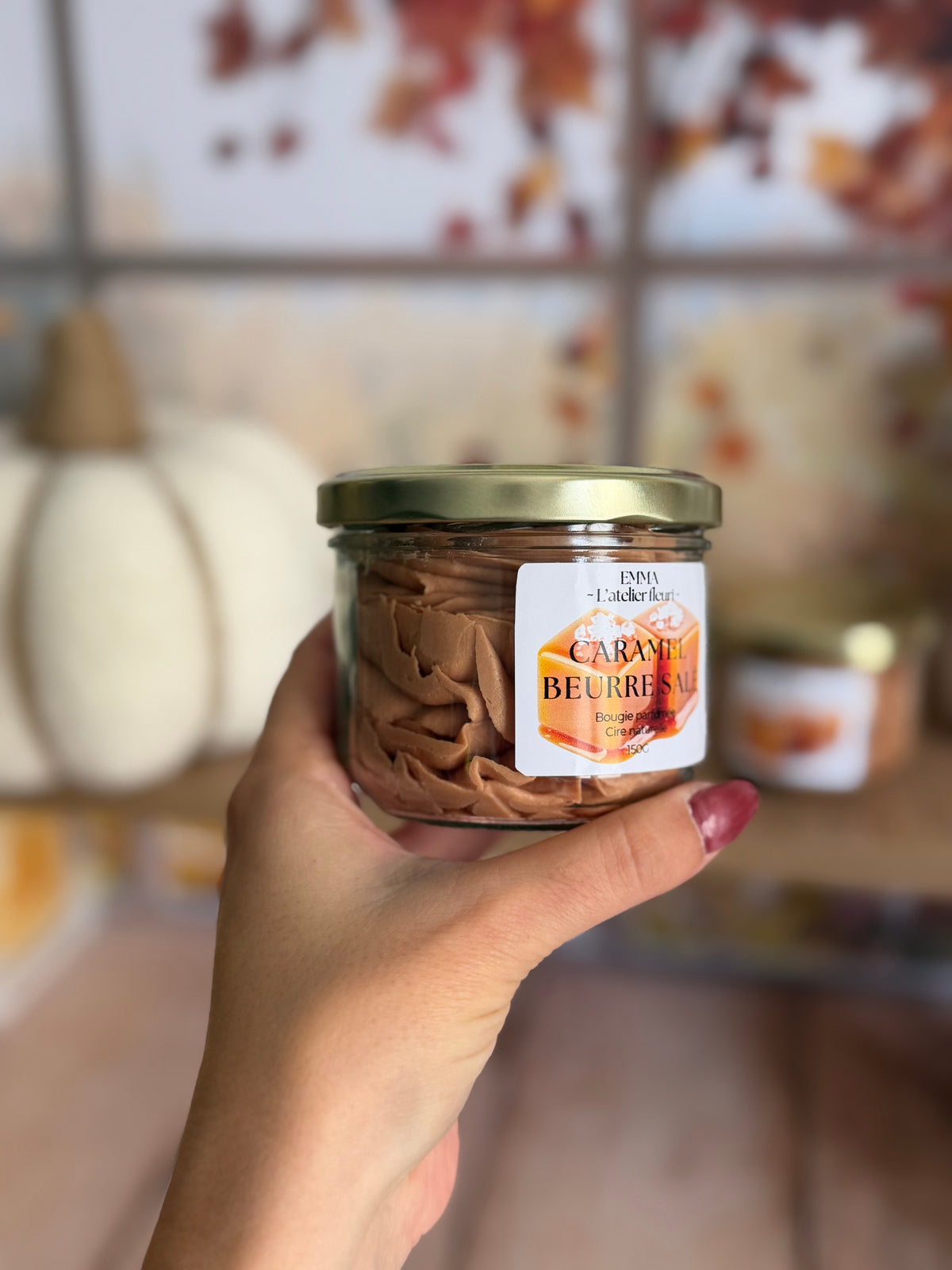 Bougie Chantilly ~ Parfum Caramel beurre salé ~ 150G